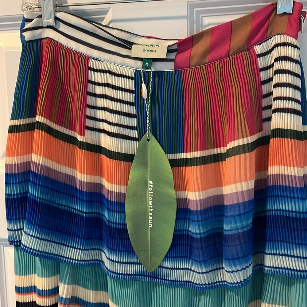 FARM Rio Colorful Striped Midi Skirt - Picture 4 of 4